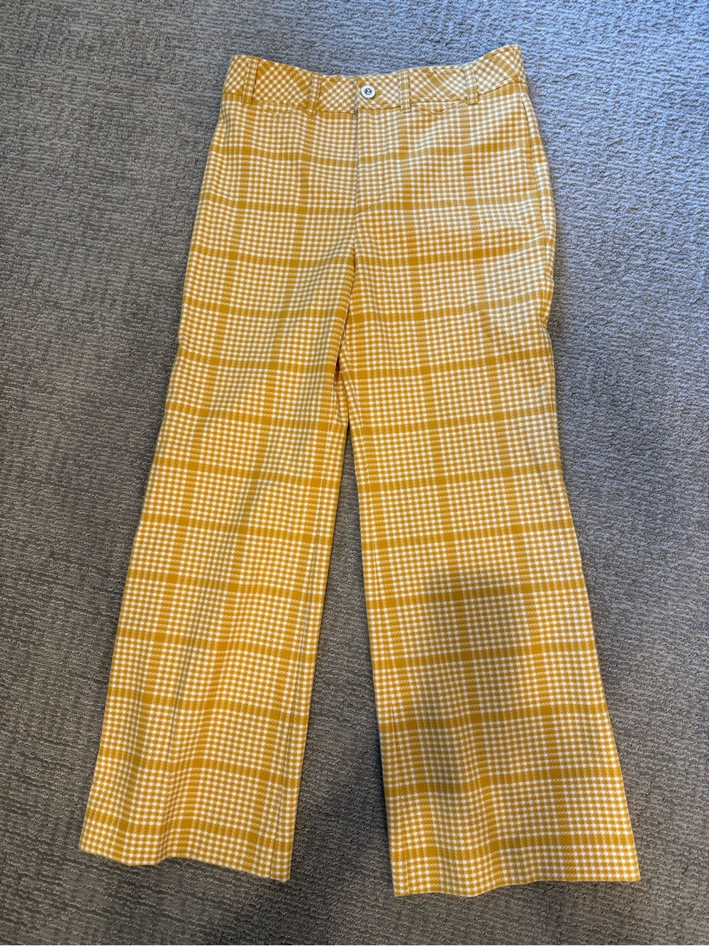 Anthropologie Maeve Yellow Plaid Wide-Leg Pants Trousers Sz 10 NWOT NEW - Picture 5 of 6